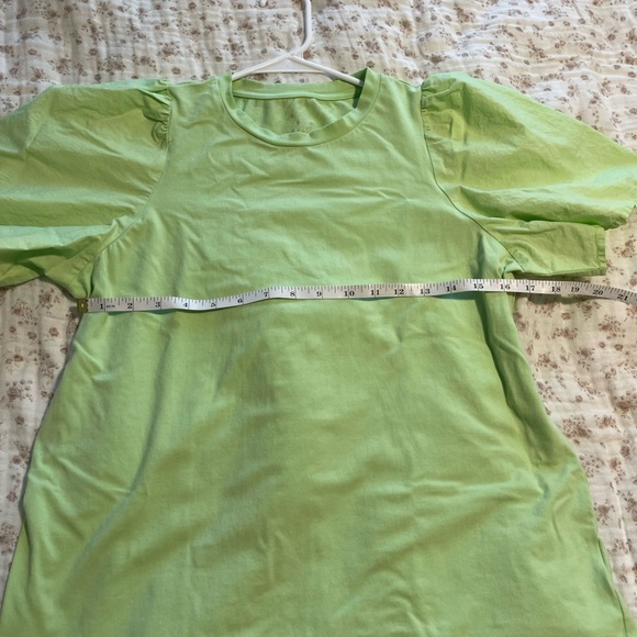 A New Day Light Green Puff Sleeve Top - Picture 6 of 7